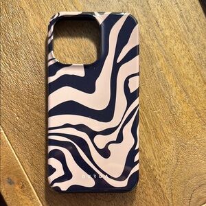 iPhone 13 Pro Case - Burga - Navy and Cream Swirl